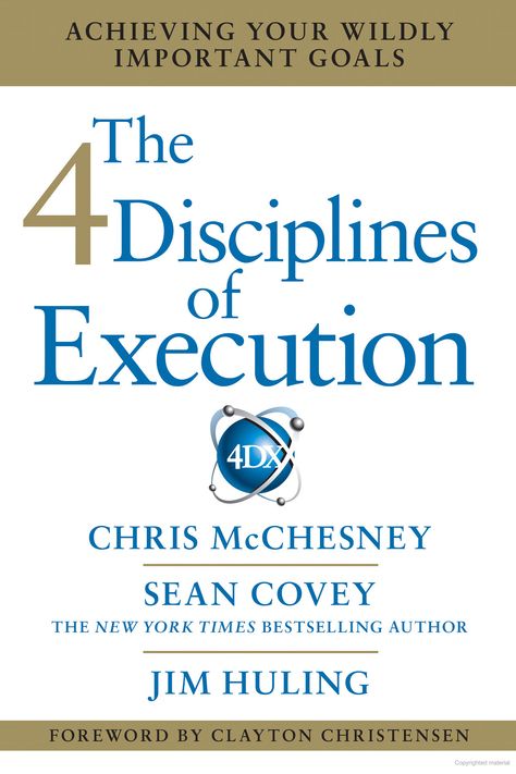 Cover of The 4 Disciplines of Execution Book Summary